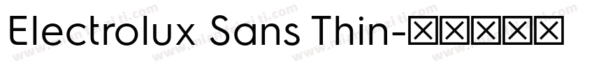 Electrolux Sans Thin字体转换